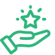 star in hand icon illustration