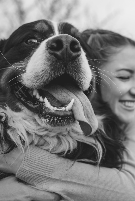 A woman and her dog