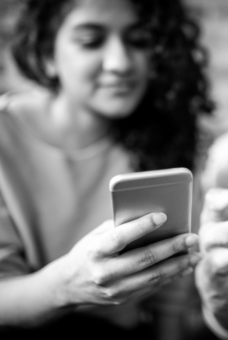 Young woman using mobile device